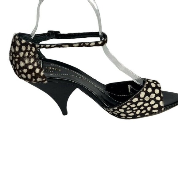 Kate Spade New York Womens Size 8 Open-Toe Heels With Animal Print - Picture 6 of 12